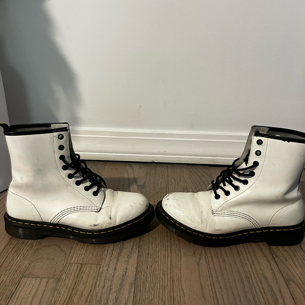 White Doc Martins size 8